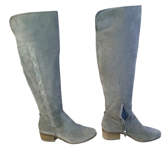 Vince Camuto Women's Riding Taupe Notch. Suede Classic Tall Riding Size 8.5 M - Picture 4 of 16